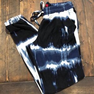 Blue & Black Ankle Pants